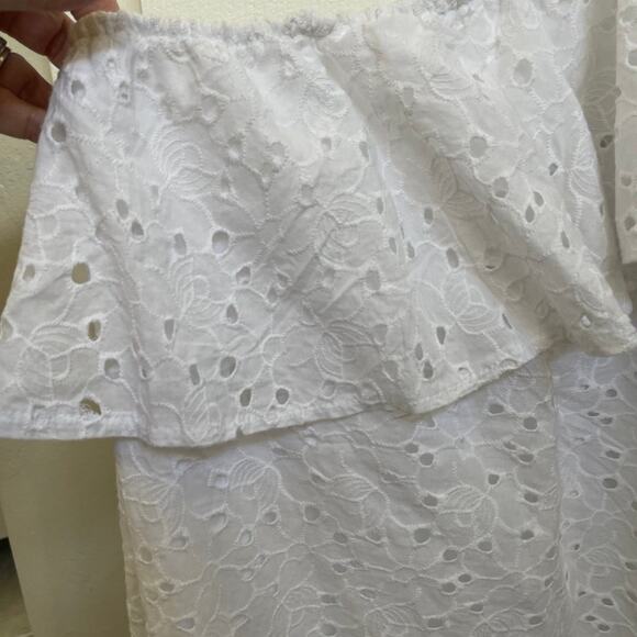 Lane Bryant white eyelet off shoulder top NWT 14/16 - Picture 6 of 9